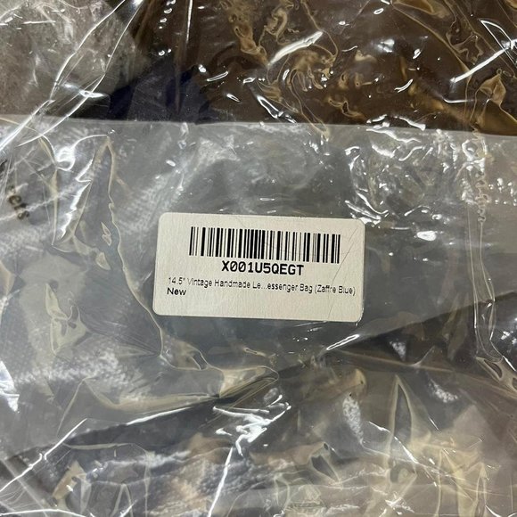 NWT AARON LEATHER GOODS prato canvas 14.5" vintage handmade laptop messenger bag - Picture 5 of 5